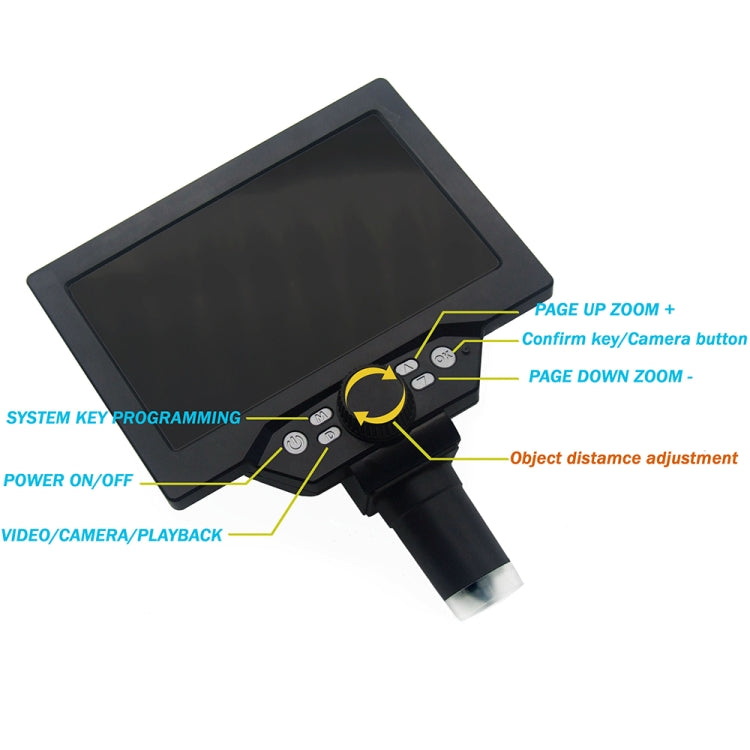 G1200 7 inch LCD Screen 1200X Portable Electronic Digital Desktop Stand Microscope, US Plug - free shipping - PMC Jewellery - Order now!
