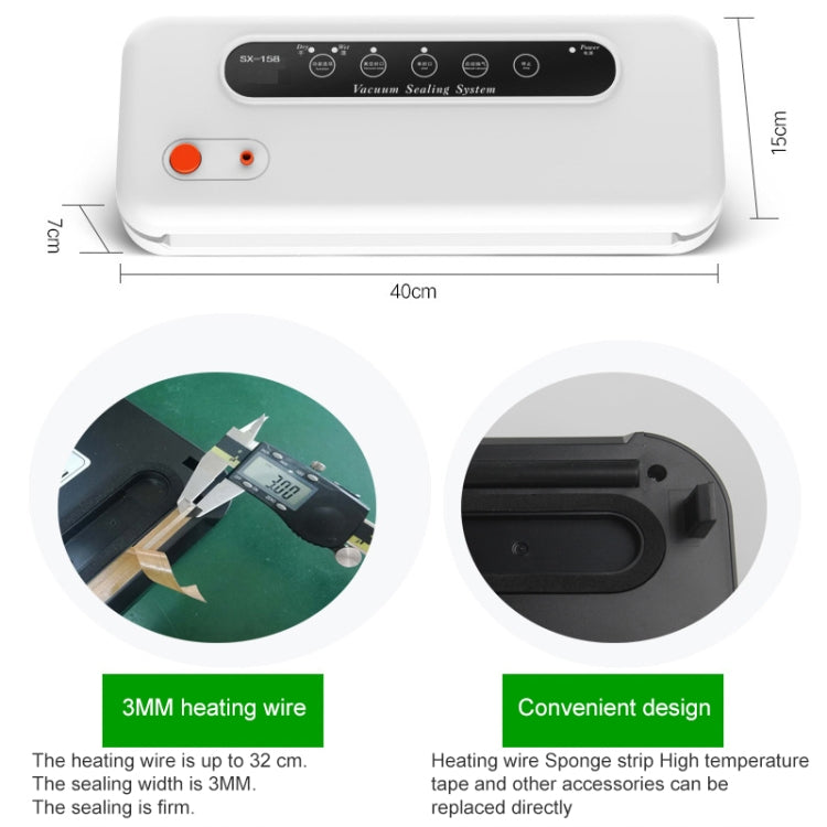 Household Commercial Food Vacuum Plastic Packaging Machine Sealer Closer Machine, Chinese Plug (Black) - Preservation Supplies by PMc TechLife | Online Shopping South Africa | PMc TechLife | Buy Now Pay Later Mobicred