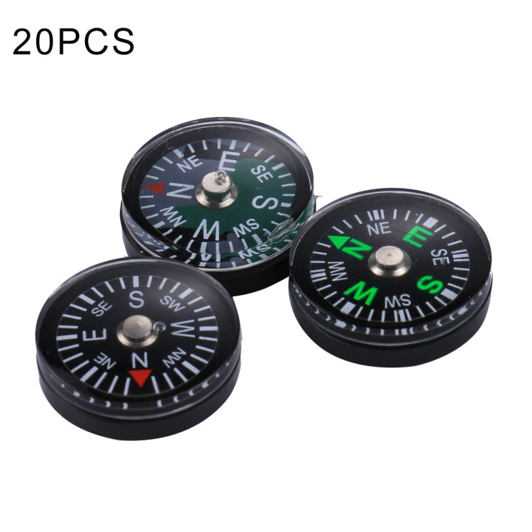 20 PCS 15mm Outdoor Sports Camping Hiking Pointer Guider Plastic Compass Hiker Navigation, Random Color Delivery - Hiking Meter by PMC TechLife | Online Shopping South Africa | PMC TechLife | Buy Now Pay Later Mobicred