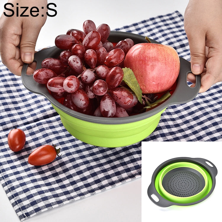 Creative Folding Vegetables Fruits Storage Basket Organizer Drain Basket, S, Size: 24.5*20*9cm (Green) - Gadgets by PMC TechLife | Online Shopping South Africa | PMC TechLife | Buy Now Pay Later Mobicred