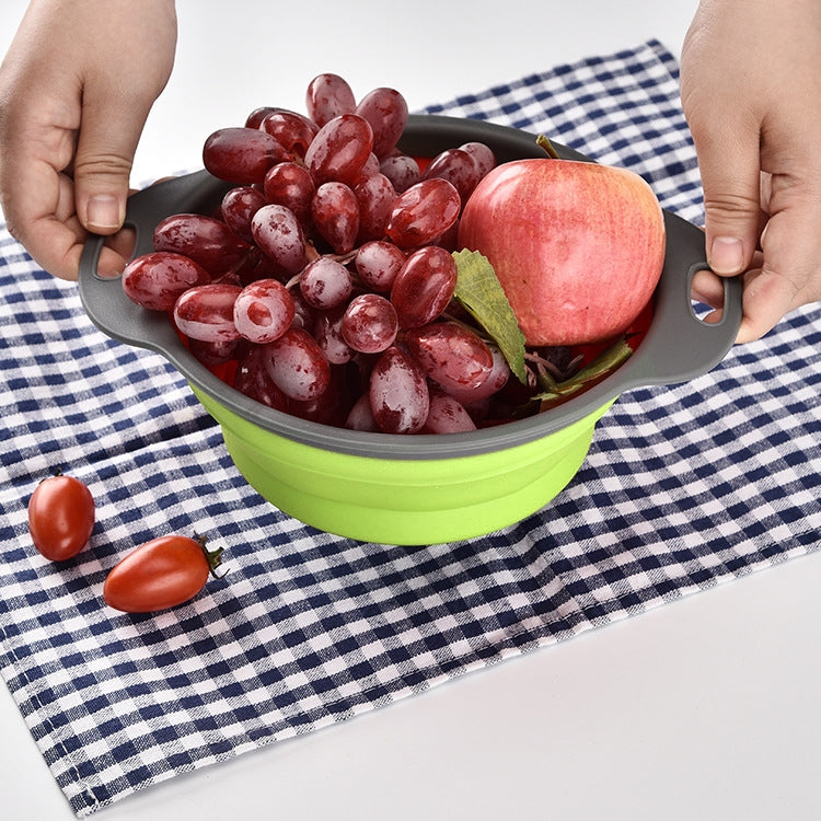 Creative Folding Vegetables Fruits Storage Basket Organizer Drain Basket, S, Size: 24.5*20*9cm (Green) - Gadgets by PMC TechLife | Online Shopping South Africa | PMC TechLife | Buy Now Pay Later Mobicred