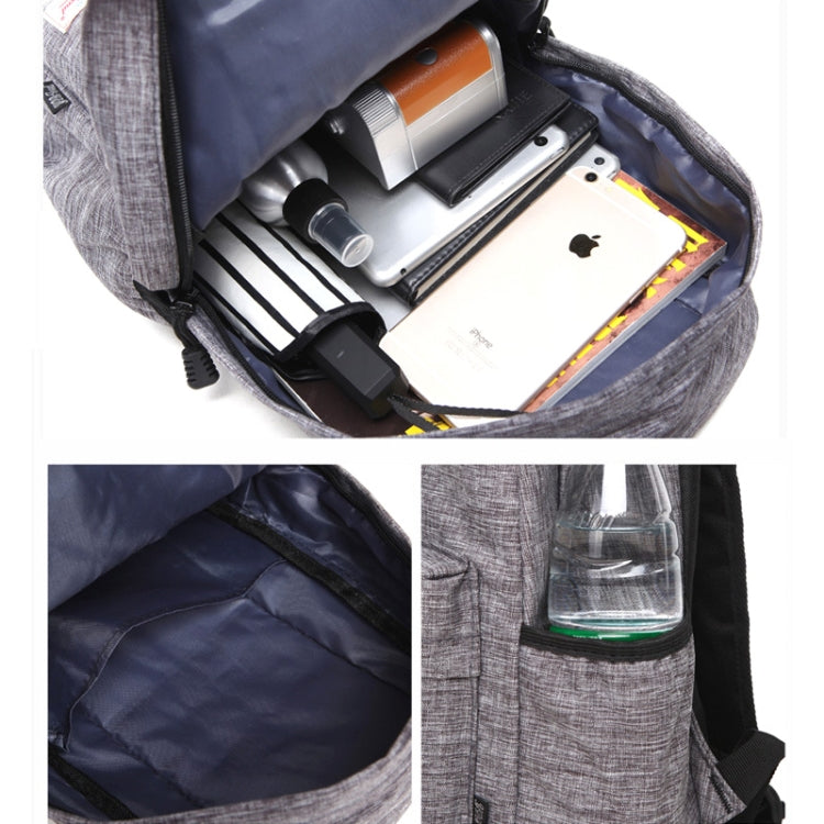 Universal Multi-Function Canvas Cloth Laptop Computer Shoulders Backpack Students Bag for 13-15 inch, Size: 36x25x10cm(Black) - Backpack by PMC Jewellery | Online Shopping South Africa | PMC Jewellery | Buy Now Pay Later Mobicred