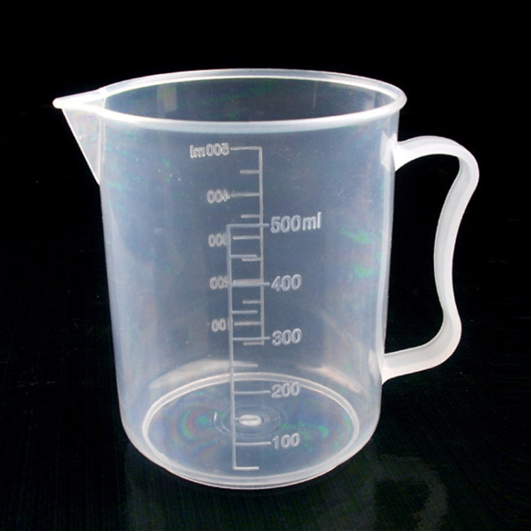 500ml Thin Section PP Plastic Flask Digital Measuring Cup Cylinder Scale Measure Glass Lab Laboratory Tools(Transparent) - Gadgets by PMC TechLife | Online Shopping South Africa | PMC TechLife