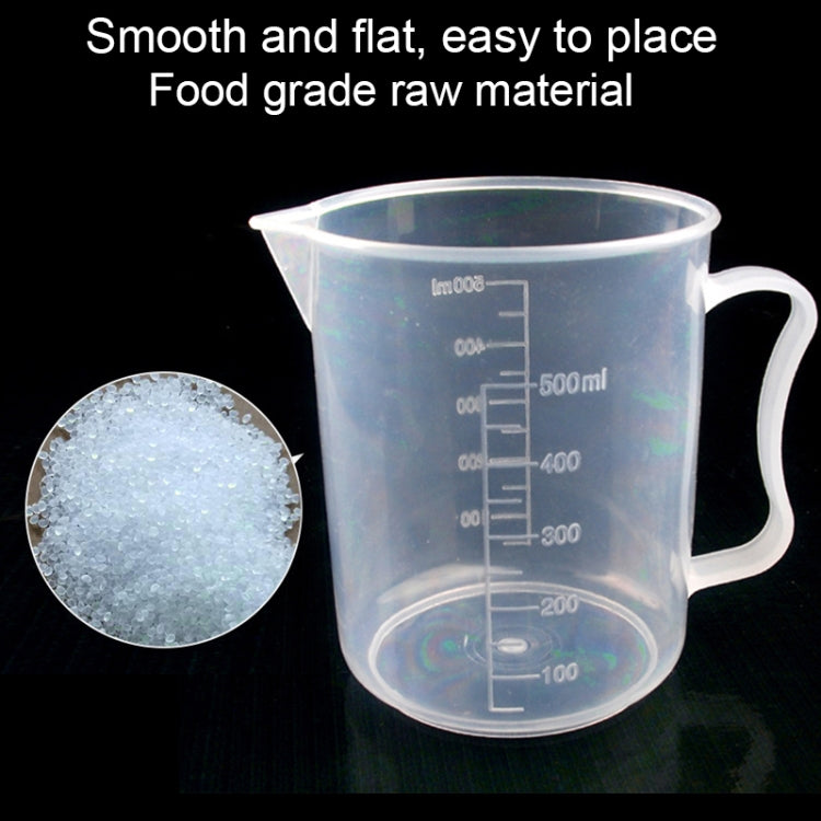 500ml Thin Section PP Plastic Flask Digital Measuring Cup Cylinder Scale Measure Glass Lab Laboratory Tools(Transparent) - Gadgets by PMC TechLife | Online Shopping South Africa | PMC TechLife