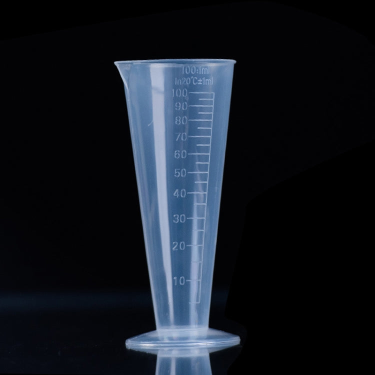10 PCS 100ml Food Grade PP Plastic Flask Digital Cone Measuring Cup Cylinder Scale Measure Glass Lab Laboratory Tools(Transparent) - Gadgets by PMC TechLife | Online Shopping South Africa | PMC TechLife | Buy Now Pay Later Mobicred