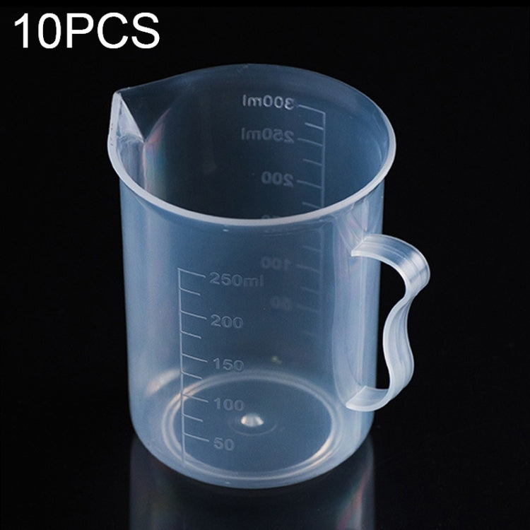 10 PCS 250ml Food Grade PP Plastic Flask Digital Measuring Cup Cylinder Scale Measure Glass Lab Laboratory Tools(Transparent) - Gadgets by PMC TechLife | Online Shopping South Africa | PMC TechLife | Buy Now Pay Later Mobicred