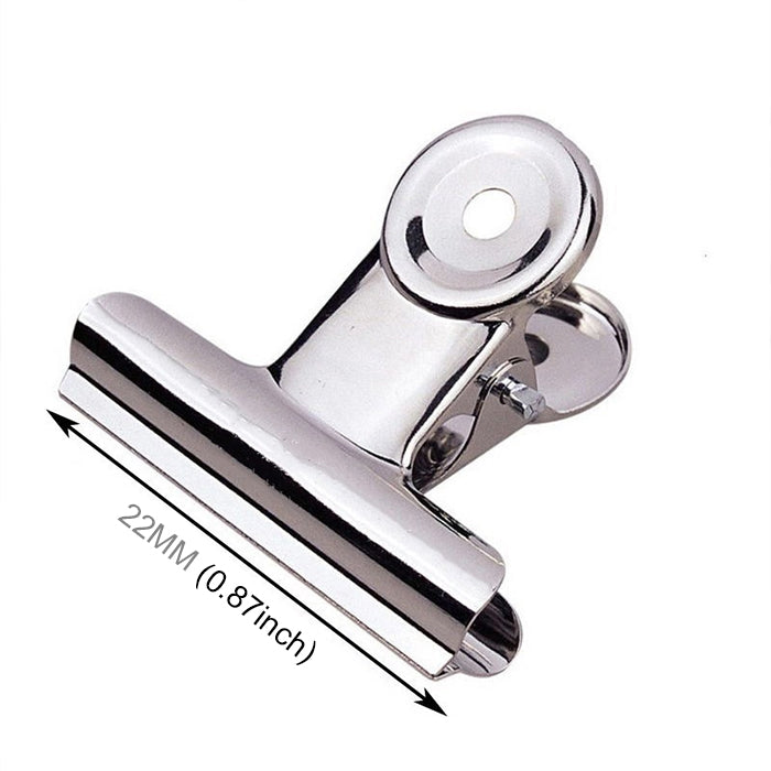 100PCS 22mm Silver Metal Stainless Steel Round Clip Notes Letter Paper Clip Office Bind Clip - File Folder by PMC TechLife | Online Shopping South Africa | PMC TechLife