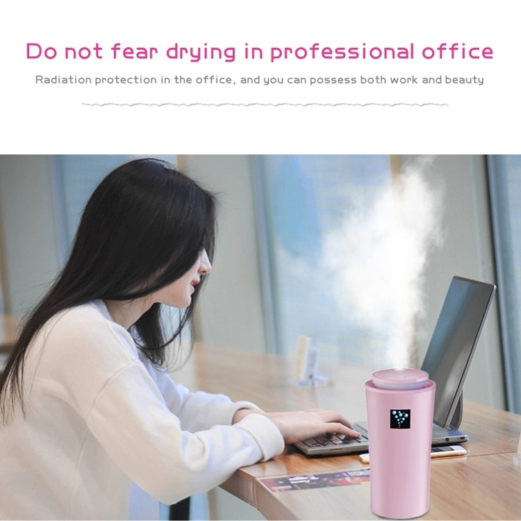 Small-3 2W Humidifier Moisture Meter Moisturizing Instrument with LED Night Light, Water Tank Capacity: 260ml(Pink) - Air Purifiers & Accessories by PMC TechLife | Online Shopping South Africa | PMC TechLife | Buy Now Pay Later Mobicred