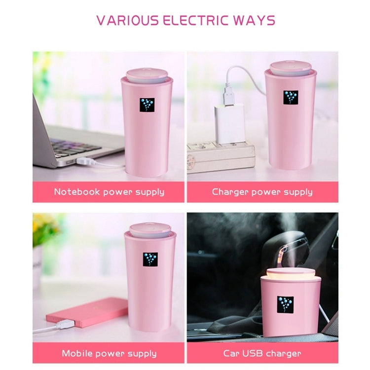 Small-3 2W Humidifier Moisture Meter Moisturizing Instrument with LED Night Light, Water Tank Capacity: 260ml(Pink) - Air Purifiers & Accessories by PMC TechLife | Online Shopping South Africa | PMC TechLife | Buy Now Pay Later Mobicred