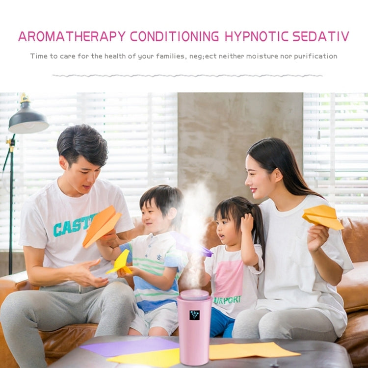 Small-3 2W Humidifier Moisture Meter Moisturizing Instrument with LED Night Light, Water Tank Capacity: 260ml(Pink) - Air Purifiers & Accessories by PMC TechLife | Online Shopping South Africa | PMC TechLife | Buy Now Pay Later Mobicred