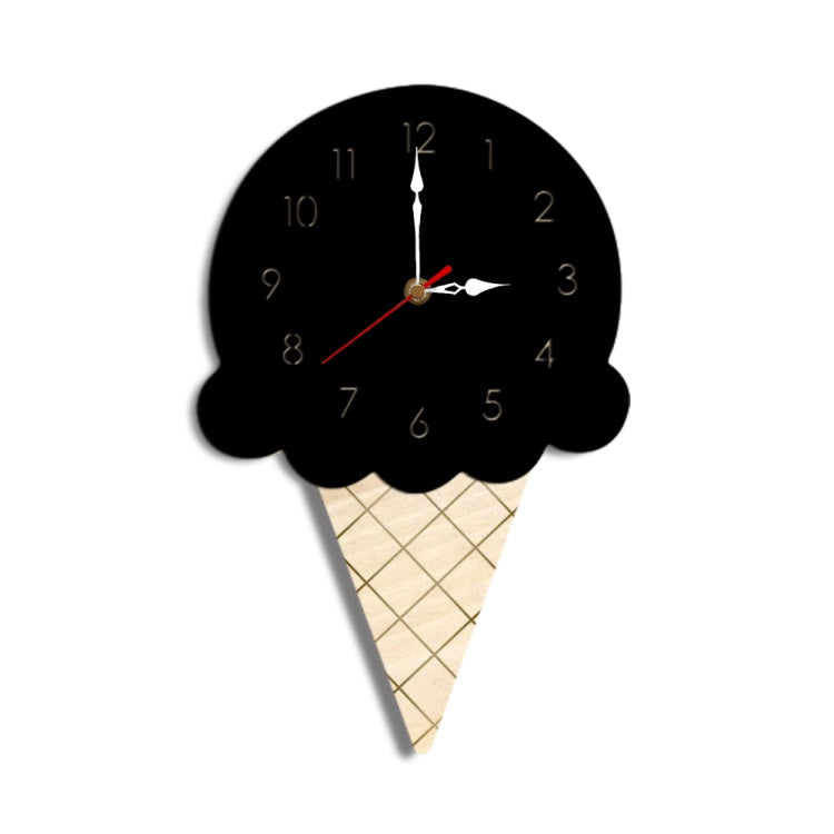 Ice Cream Styling Decorative Wall Clock (Black) - Wall Clock by PMc TechLife | Online Shopping South Africa | PMc TechLife | Buy Now Pay Later Mobicred