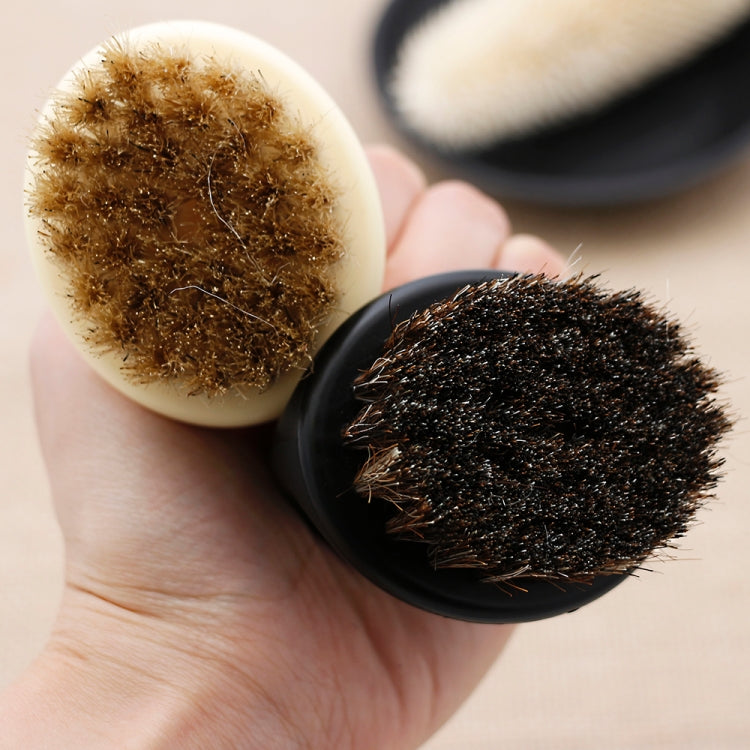 Men Ring Design Portable Boar Brush Black ABS Haircut Cleaning Shaving Brush(Black) - free shipping - PMC TechLife - Order now!