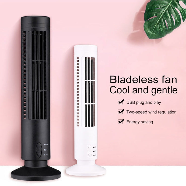 Tower Type USB Electric Fan Leafless Air-conditioning Fan(Black) - Electric Fans by PMC TechLife | Online Shopping South Africa | PMC TechLife