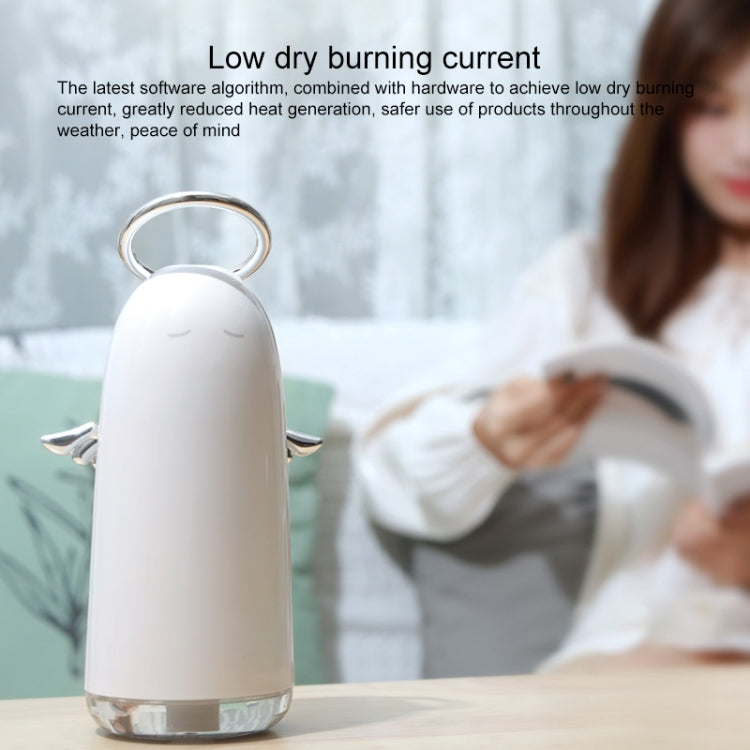 TSHM0 Mini Angel Atomizing Humidifier with Colorful Night Lights, Water Tank Capacity: 230mL (Silver) - free shipping - PMC TechLife - Order now!