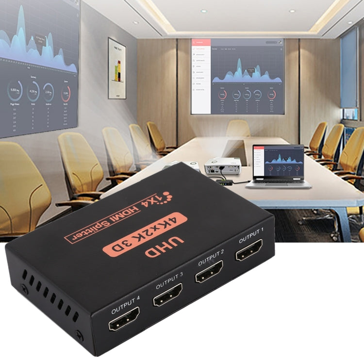 CY10 UHD 4K x 2K 3D 1 x 4 HDMI Splitter (AU Plug) - Splitter by PMC TechLife | Online Shopping South Africa | PMC TechLife | Buy Now Pay Later Mobicred