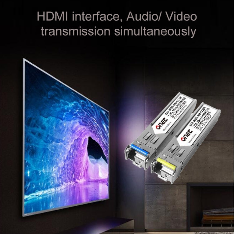 OPT882-KVM HDMI Extender (Receiver & Sender) Fiber Optic Extender with USB Port and KVM Function, Transmission Distance: 20KM (US Plug) - Amplifier by PMC TechLife | Online Shopping South Africa | PMC TechLife | Buy Now Pay Later Mobicred