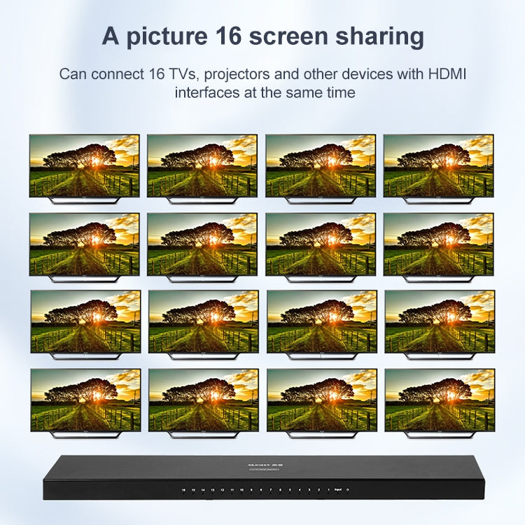 Measy SPH116 1 to 16 4K HDMI 1080P Simultaneous Display Splitter(US Plug) - free shipping - PMC Jewellery - Order now!
