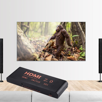 5X1 4K/60Hz HDMI 2.0 Switch with Remote Control, EU Plug - Switch by PMC Jewellery | Online Shopping South Africa | PMC Jewellery | Buy Now Pay Later Mobicred