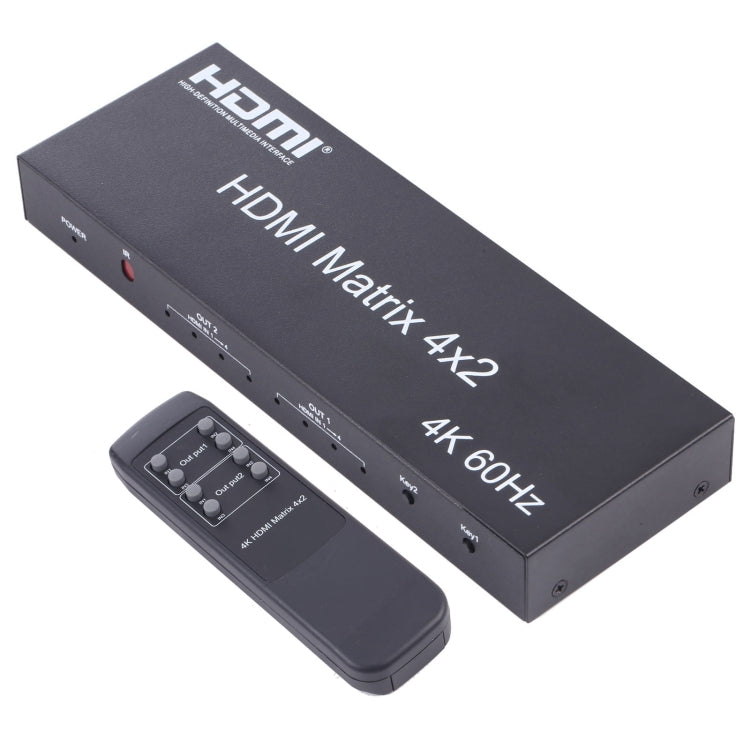 HDMI 4x2 Matrix Switcher / Splitter with Remote Controller, Support ARC / MHL / 4Kx2K / 3D, 4 Ports HDMI Input, 2 Ports HDMI Output - Switch by PMC Jewellery | Online Shopping South Africa | PMC Jewellery | Buy Now Pay Later Mobicred