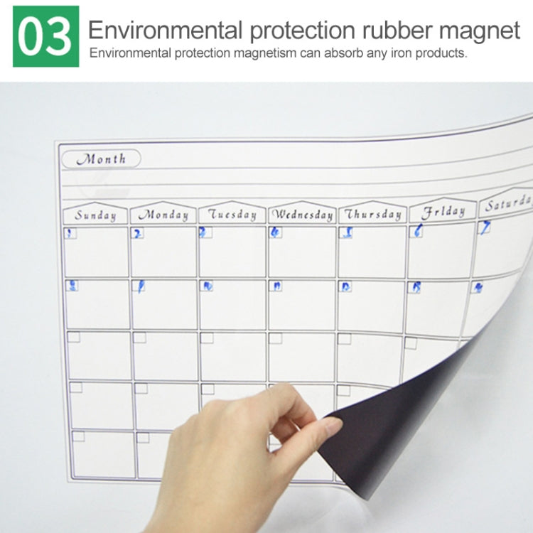 Magnetic Monthly Planner Refrigerator Magnet PET Magnetic Soft Whiteboard, Size: 29.7cm x 42cm (Blue) - Message Boards by PMC TechLife | Online Shopping South Africa | PMC TechLife