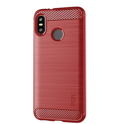 MOFI Brushed Texture Carbon Fiber Soft TPU Case for HTC U12 Life(Red) - HTC by MOFI | Online Shopping South Africa | PMC Jewellery | Buy Now Pay Later Mobicred