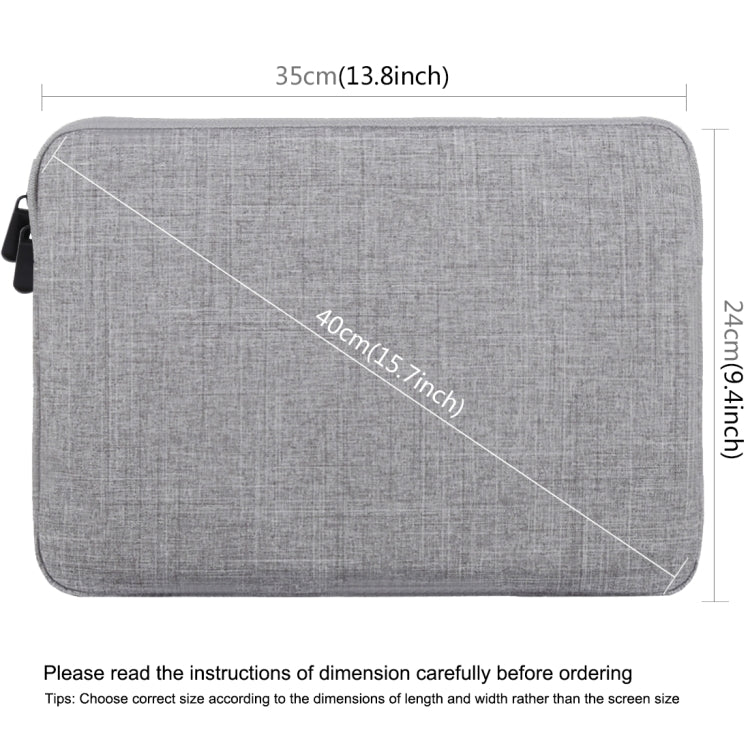 HAWEEL 13.0 inch Sleeve Case Zipper Briefcase Laptop Carrying Bag, For Macbook, Samsung, Lenovo, Sony, DELL Alienware, CHUWI, ASUS, HP, 13 inch and Below Laptops(Grey) - 13.3 inch by HAWEEL | Online Shopping South Africa | PMC Jewellery | Buy Now Pay Later Mobicred