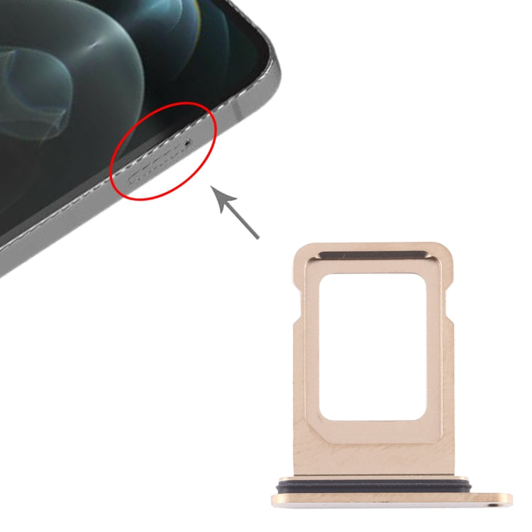 SIM Card Tray + SIM Card Tray for iPhone 12 Pro(Gold) - Metal Parts by PMc TechLife | Online Shopping South Africa | PMc TechLife | Buy Now Pay Later Mobicred