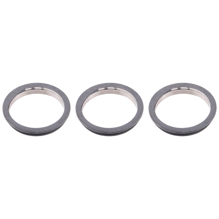 3 PCS Rear Camera Glass Lens Metal Protector Hoop Ring for iPhone 12 Pro(Graphite) - Camera Series by PMc TechLife | Online Shopping South Africa | PMc TechLife | Buy Now Pay Later Mobicred