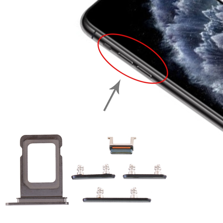 SIM Card Tray + Side Key for iPhone 11 Pro / 11 Pro Max(Green) - Others by PMc TechLife | Online Shopping South Africa | PMc TechLife | Buy Now Pay Later Mobicred
