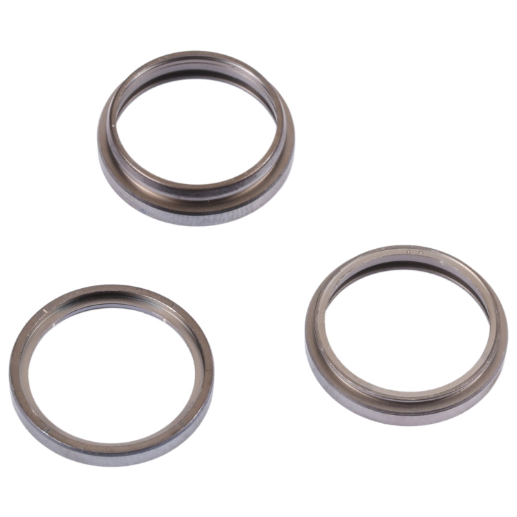 For iPhone 14 Pro 3PCS Rear Camera Glass Lens Metal Outside Protector Hoop Ring(Deep Purple) - Camera Series by PMc TechLife | Online Shopping South Africa | PMc TechLife | Buy Now Pay Later Mobicred