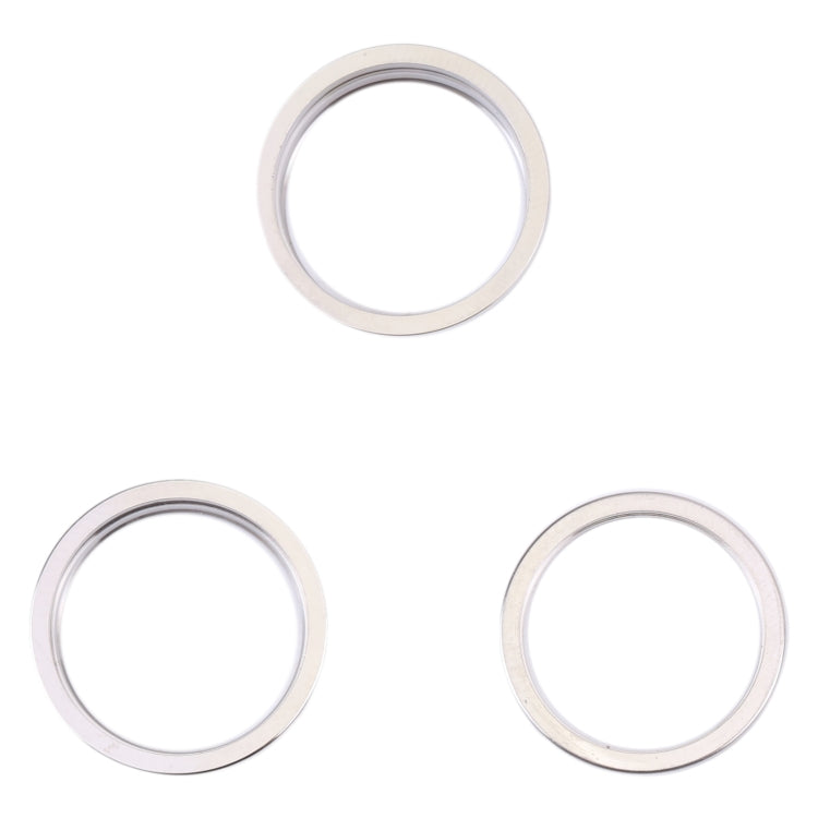For iPhone 14 Pro 3PCS Rear Camera Glass Lens Metal Outside Protector Hoop Ring(Silver) - free shipping - PMc TechLife - Order now!