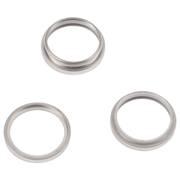 For iPhone 14 Pro 3PCS Rear Camera Glass Lens Metal Outside Protector Hoop Ring(Silver) - free shipping - PMc TechLife - Order now!