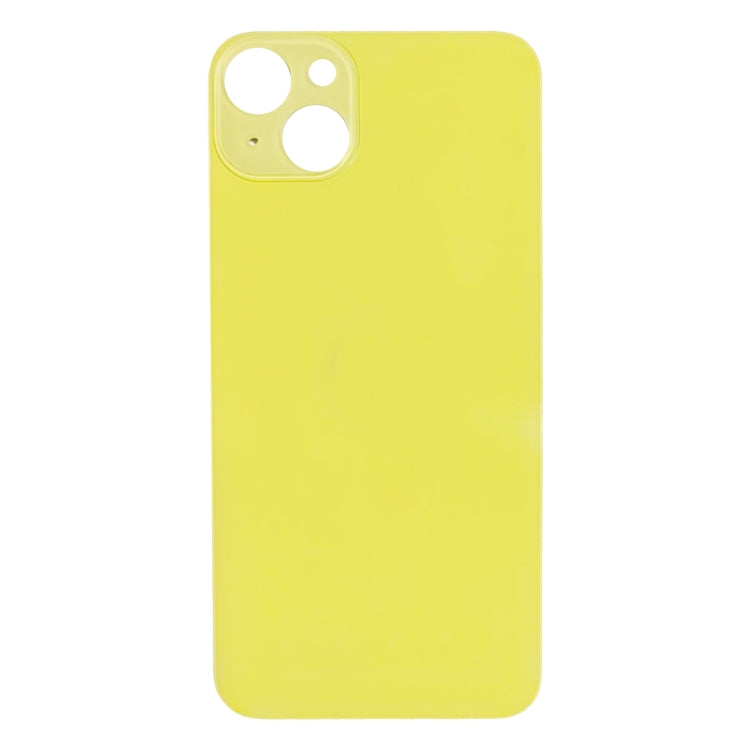 Easy Replacement Big Camera Hole Glass Back Battery Cover for iPhone 14(Yellow) - Back Cover by PMC Jewellery | Online Shopping South Africa | PMC Jewellery