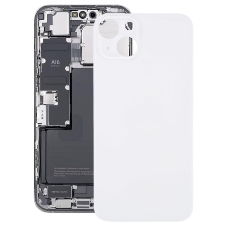 For iPhone 14 Plus Battery Back Cover(Silver) - Back Cover by PMc TechLife | Online Shopping South Africa | PMc TechLife | Buy Now Pay Later Mobicred