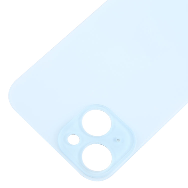 For iPhone 15 Easy Replacement Big Camera Hole Glass Back Battery Cover(Blue) - Back Cover by PMC Jewellery | Online Shopping South Africa | PMC Jewellery