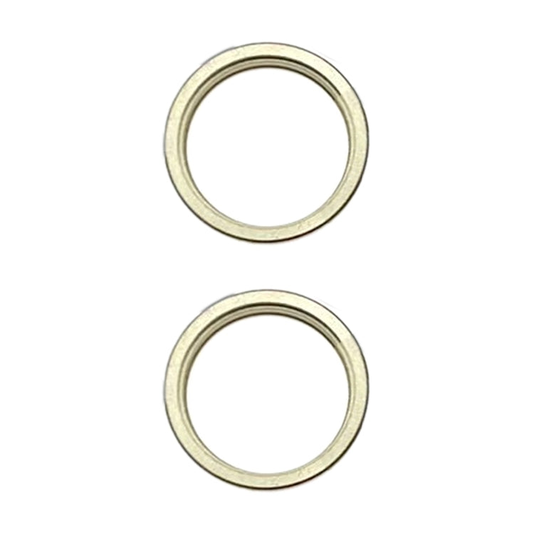 For iPhone 15 / 15 Plus 2pcs/set Rear Camera Glass Lens Metal Outside Protector Hoop Ring (Yellow) - Camera Series by PMc TechLife | Online Shopping South Africa | PMc TechLife | Buy Now Pay Later Mobicred