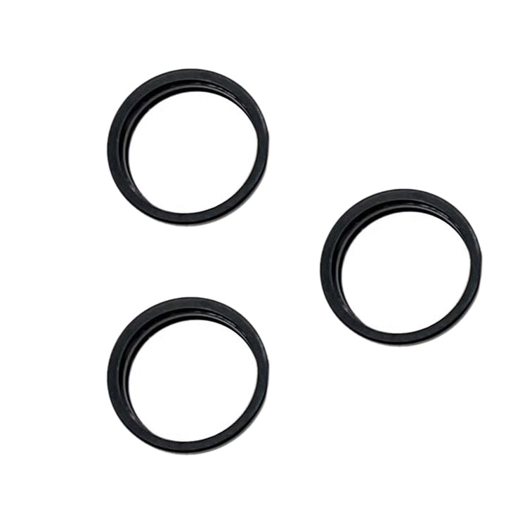 For iPhone 15 Pro / 15 Pro Max 3pcs/set Rear Camera Glass Lens Metal Outside Protector Hoop Ring (Black) - Camera Series by PMc TechLife | Online Shopping South Africa | PMc TechLife | Buy Now Pay Later Mobicred
