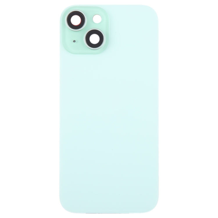 For iPhone 15 Plus Glass Battery Back Cover with Camera Lens Cover(Green) - Back Cover by PMC TechLife | Online Shopping South Africa | PMC TechLife