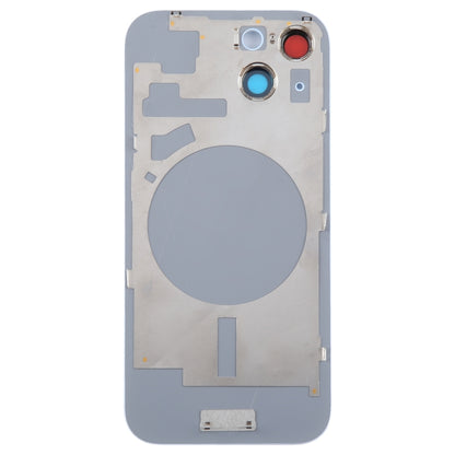 For iPhone 15 Plus Glass Battery Back Cover with Camera Lens Cover(Blue) - Back Cover by PMC Jewellery | Online Shopping South Africa | PMC Jewellery