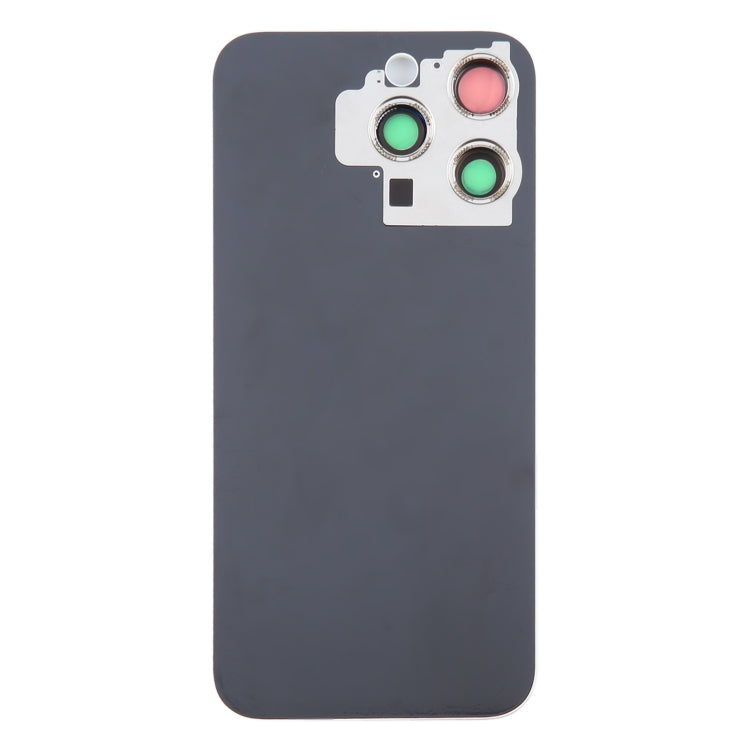 For iPhone 15 Pro Max Glass Battery Back Cover with Camera Lens Cover(White) - free shipping - PMC TechLife - Order now!