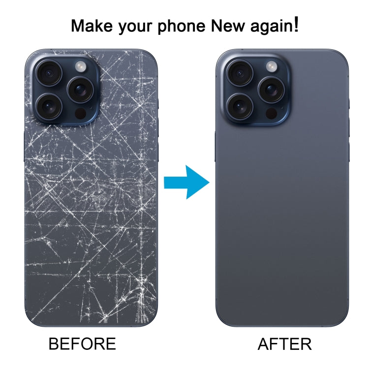 For iPhone 15 Pro Battery Back Cover with Camera Lens Cover + MagSafe Magnet(Blue) - Back Cover by PMC TechLife | Online Shopping South Africa | PMC TechLife | Buy Now Pay Later Mobicred