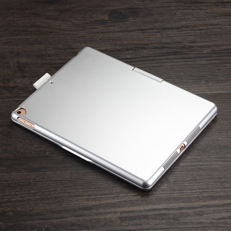 F102AS For iPad 10.2 inch Colorful Backlit Rotatable Bluetooth Keyboard Leather Tablet Case with Pen Slot Function (Silver) - Universal by PMC TechLife | Online Shopping South Africa | PMC TechLife