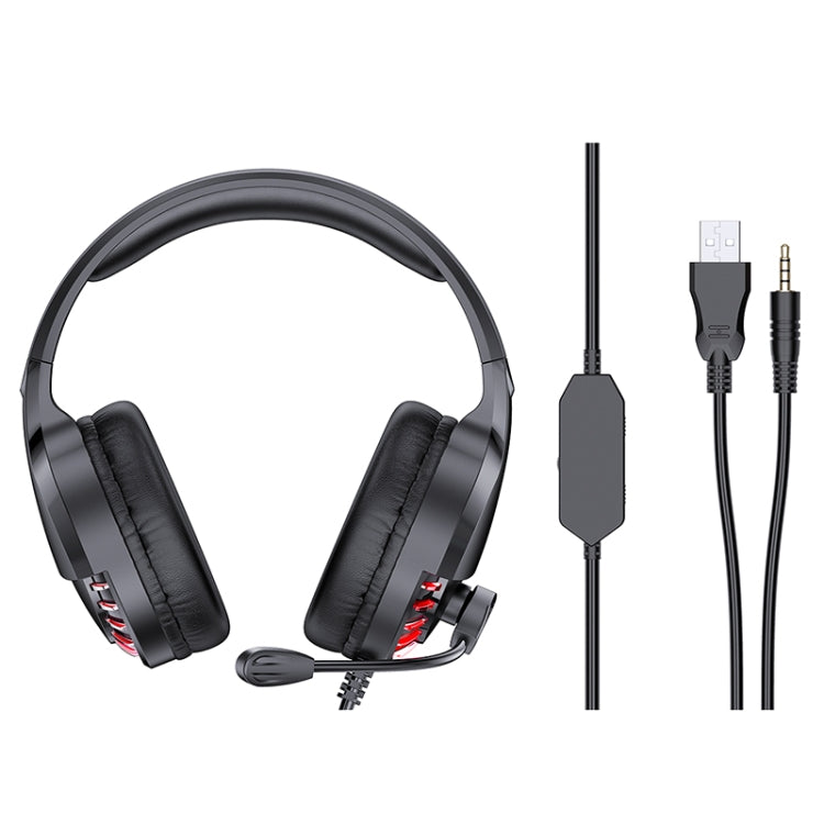 AWEI ES-770i Adjustable E-sports Gaming Headset with Mic(Black) - Multimedia Headset by awei | Online Shopping South Africa | PMC Jewellery | Buy Now Pay Later Mobicred