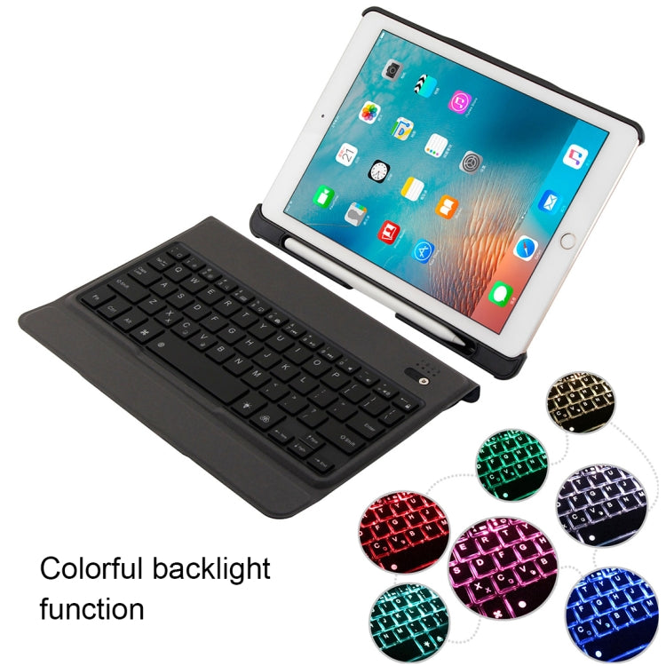 T-201D Detachable Bluetooth 3.0 Ultra-thin Keyboard + Lambskin Texture Leather Tablet Case for iPad Air / Air 2 / iPad Pro 9.7 inch, Support Multi-angle Adjustment / Backlight (Blue) - For iPad Pro by PMC TechLife | Online Shopping South Africa | PMC TechLife