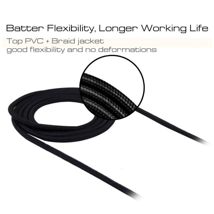 3A Woven Style Metal Head 8 Pin to USB Charge Data Cable, Cable Length: 2m(Black) - Normal Style Cable by PMC Jewellery | Online Shopping South Africa | PMC Jewellery | Buy Now Pay Later Mobicred