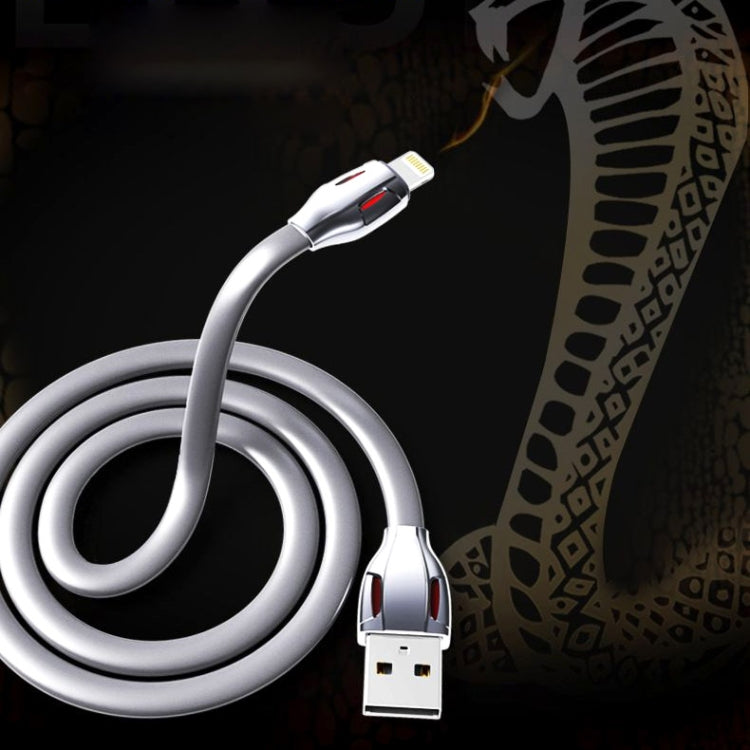 REMAX RC-035i Laser Series 1m 2.1A 8 Pin to USB Data Sync Charger Cable with LED Indicator(White) - Normal Style Cable by REMAX | Online Shopping South Africa | PMC Jewellery | Buy Now Pay Later Mobicred