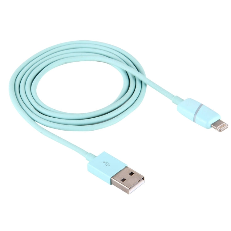 1m Circular Bobbin Gift Box Style 8 Pin to USB Data Sync Cable with Indicator for iPhone, iPad(Blue) - free shipping - PMC Jewellery - Order now!