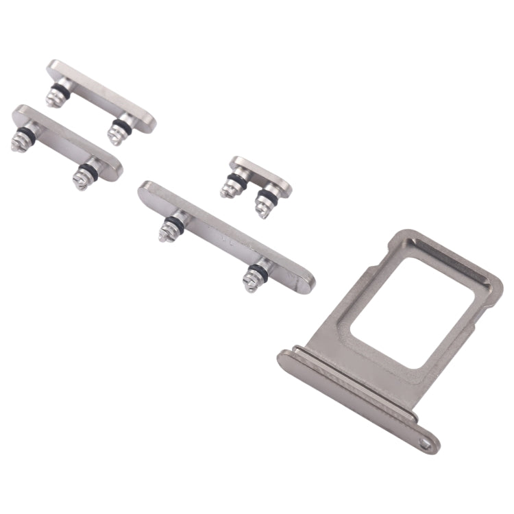 For iPhone 16 Pro Max Original SIM Card Tray + Side Keys (Silver) - Others by PMC Jewellery | Online Shopping South Africa | PMC Jewellery | Buy Now Pay Later Mobicred