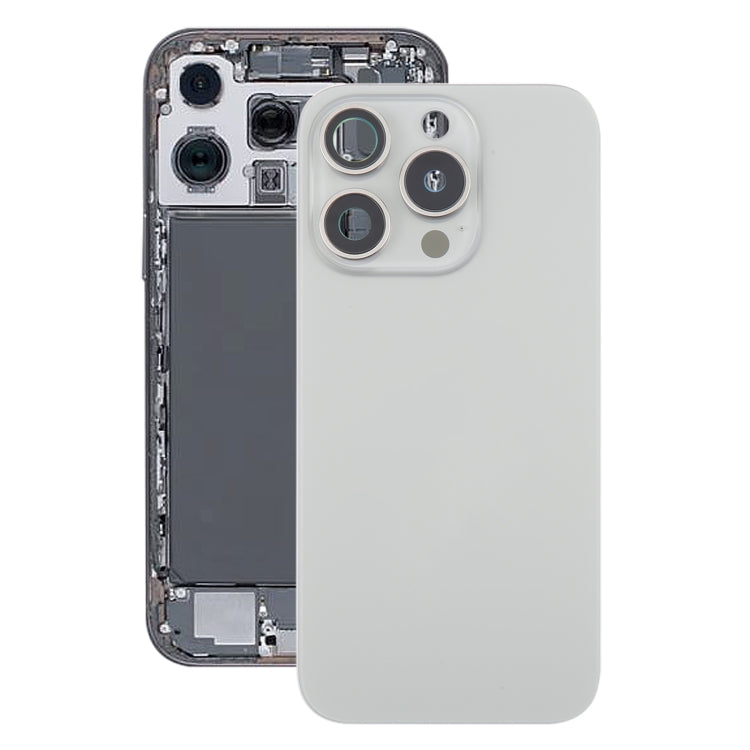 For iPhone 16 Pro Max Original Glass Battery Back Cover with Camera Lens Cover + MagSafe Magnet(Silver) -  by PMC Jewellery | Online Shopping South Africa | PMC Jewellery | Buy Now Pay Later Mobicred