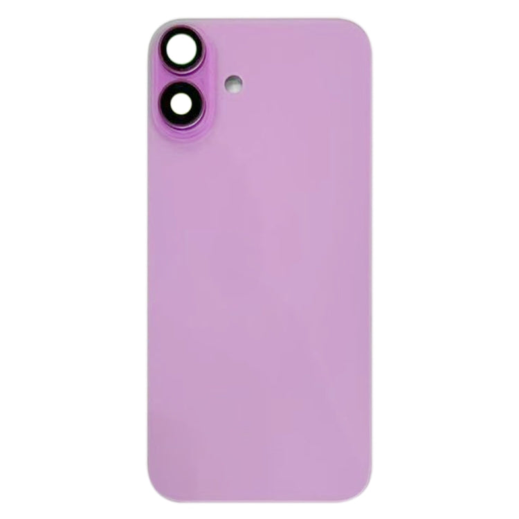 For iPhone 16 Plus Battery Back Cover with Camera Lens Cover(Pink) - Back Cover by PMC TechLife | Online Shopping South Africa | PMC TechLife | Buy Now Pay Later Mobicred